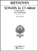 Moonlight Sonata, First Movement piano sheet music cover